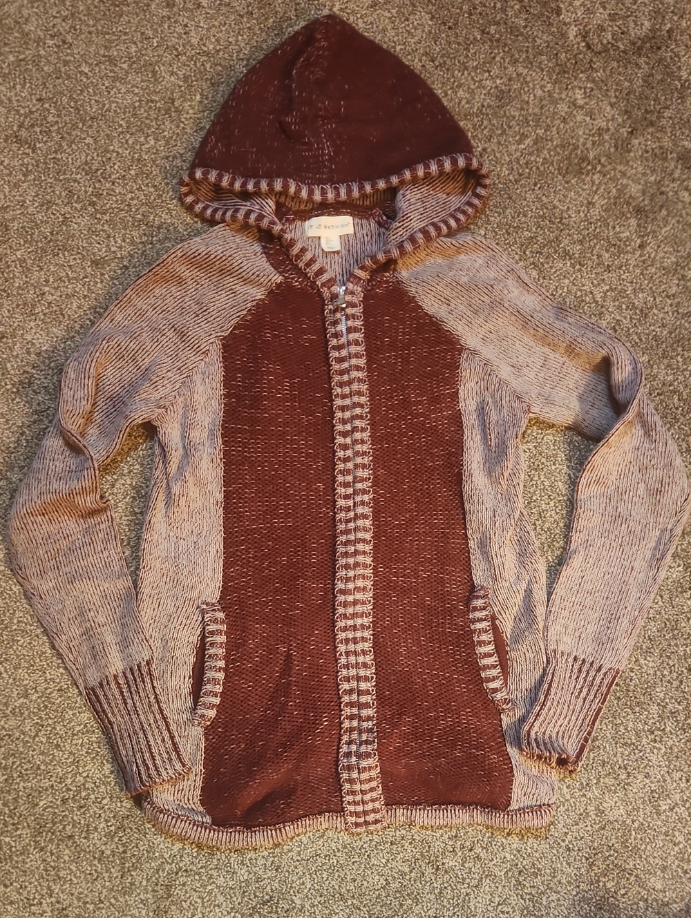 If It Were Me - Knit Full-Zip Sweater - Size Large